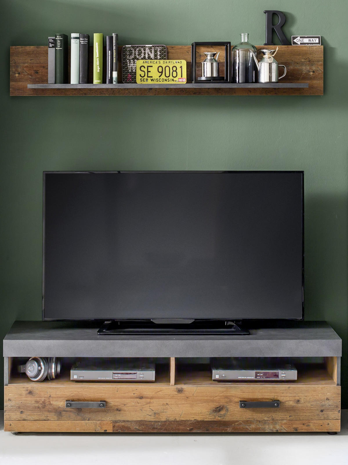 TV-ELEMENT Grau - Grau, Holzwerkstoff (139/41/40cm) - ebuy24