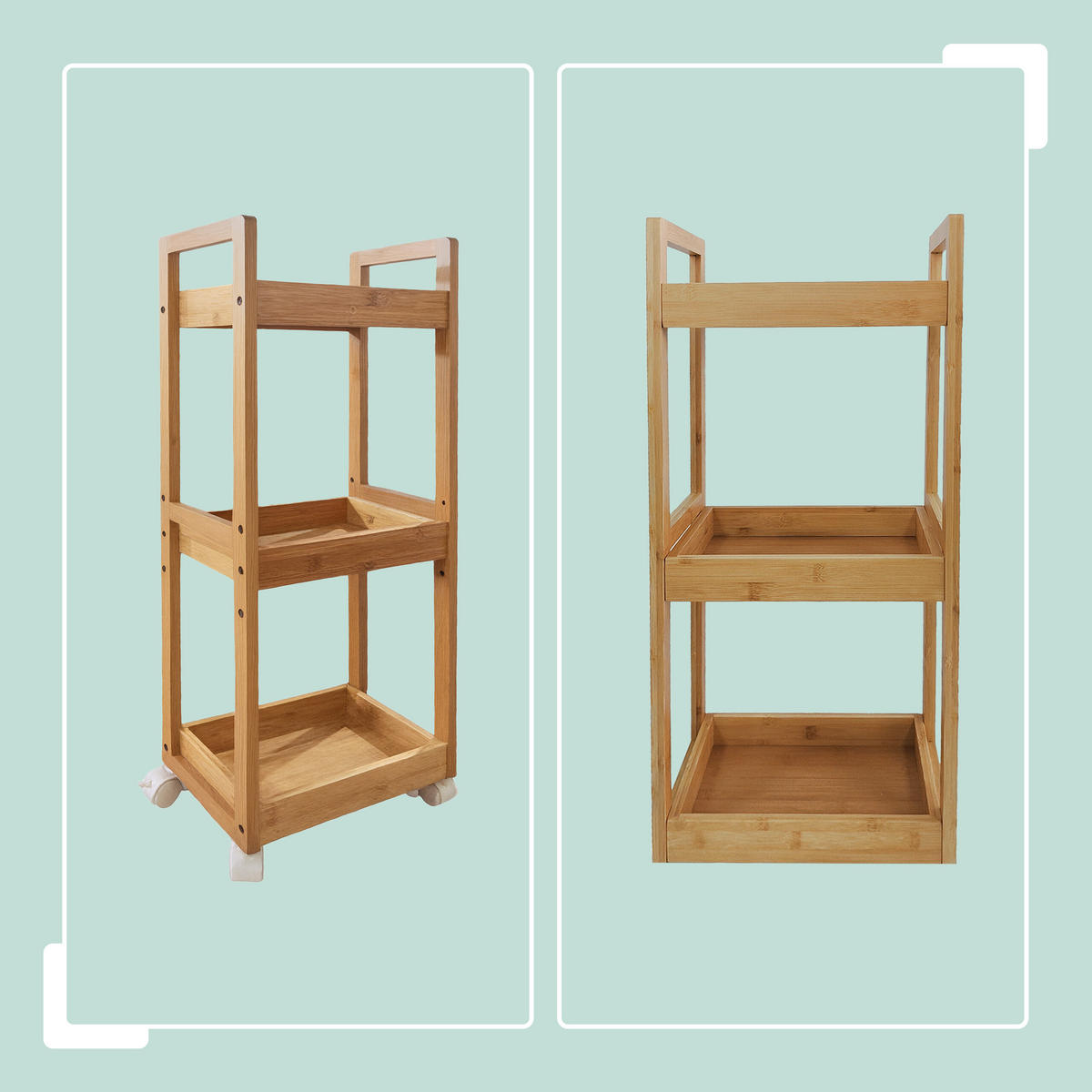 ROLLWAGEN - Multicolor, Holz/Holzwerkstoff (30/80/20cm) - Relaxdays