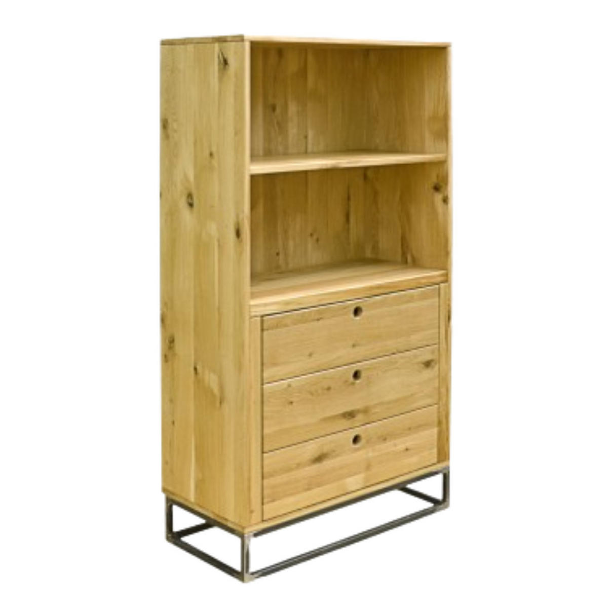 BÜCHERREGAL aus Eiche fürs Wohnzimmer MERIS I - Eichefarben, Holz (85/160/40cm) - Rawood Furniture