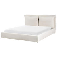 WASSERBETT 160/200 cm Hellbeige Bajonna - Beige/Schwarz, Textil (160/200cm) - Beliani