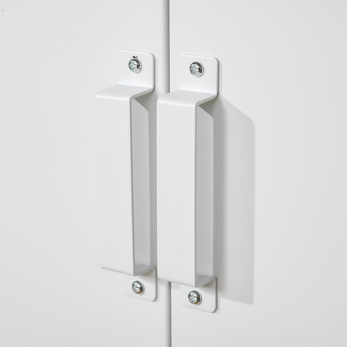 AKTENSCHRANK DE-14482 2 Türen mit verstellbaren Böden Weiß - Weiß, Metall (33/110/75cm) - ComfortXL