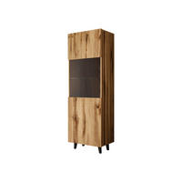 VITRINE Vamos - Schwarz/Braun, Holzwerkstoff/Kunststoff (60/183/42cm) - MIRJAN24