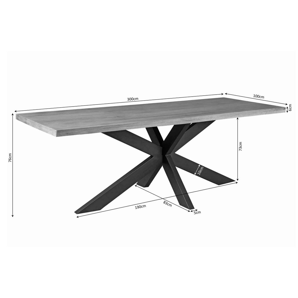 ESSTISCH Denver Braun 100/300/76 cm - Braun, Holz (100/300/76cm) - Starfurn