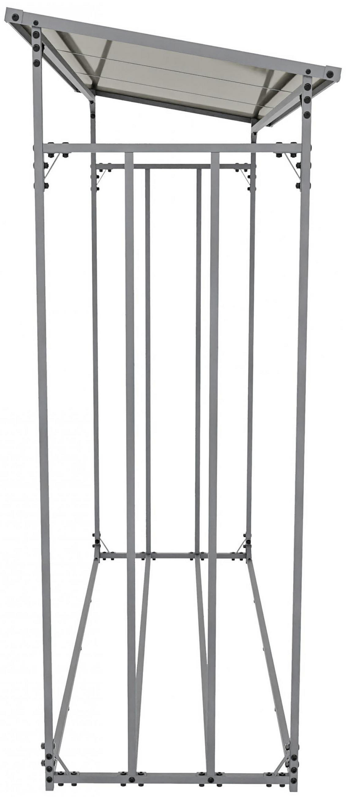 KAMINHOLZREGAL 185/70/185 cm Metall anthrazit - Anthrazit/Schwarz, Metall (185/185/70cm) - CLP