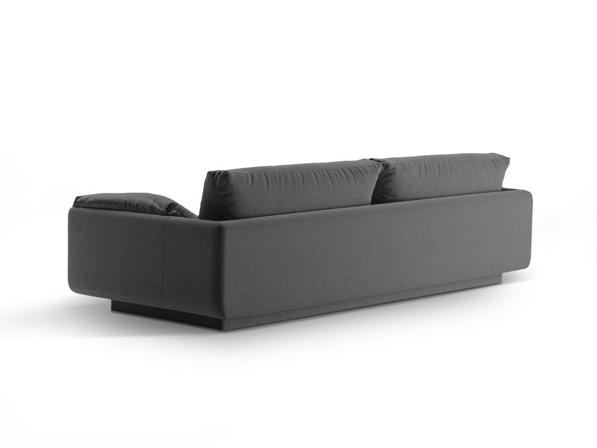 SOFA Torino aus strukturiertem Stoff dunkelgrau 4 Sitzplätze - Dunkelgrau, Textil (250/83/103cm) - Micadoni
