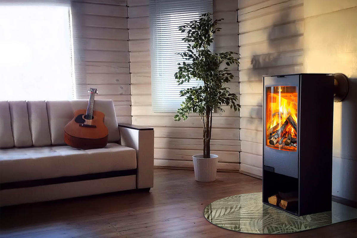 GLASPLATTE für Kamin 100x100 cm Grün - Grün, Glas (100/100/0.4cm) - ArtPrintCave