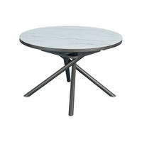 AUSZIEHBARER Tisch - 4 , 6 -Sitzer - MDF - weiß, bronzefarben - FEROLA - Weiß, Holz (120/160/76cm) - Vente-Unique