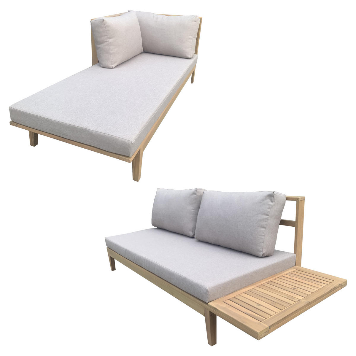 GARTENMÖBEL Pangkor Sand 4er-Set - Beige, Holz - Happy Garden