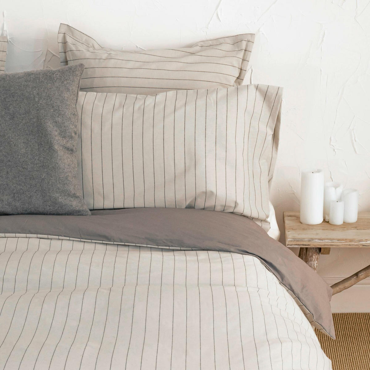 KISSENBEZUG oxford 45x125 cm beige - Beige, Textil (45/125cm) - Happy Friday