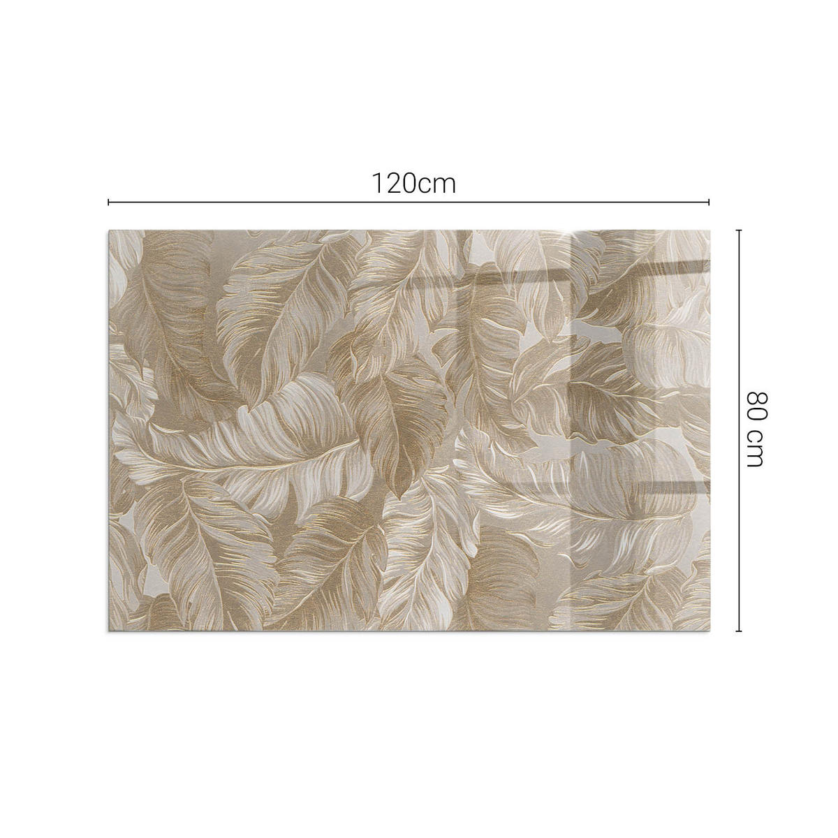 GLASPLATTE für Kamin 120x80 cm - Beige, Glas (120/80/0.4cm) - TULUP