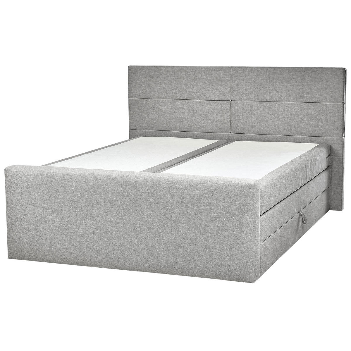 BOXSPRINGBETT 180/200cm Hellgrau Aristocrat - Hellgrau, Textil (180/200cm) - Beliani