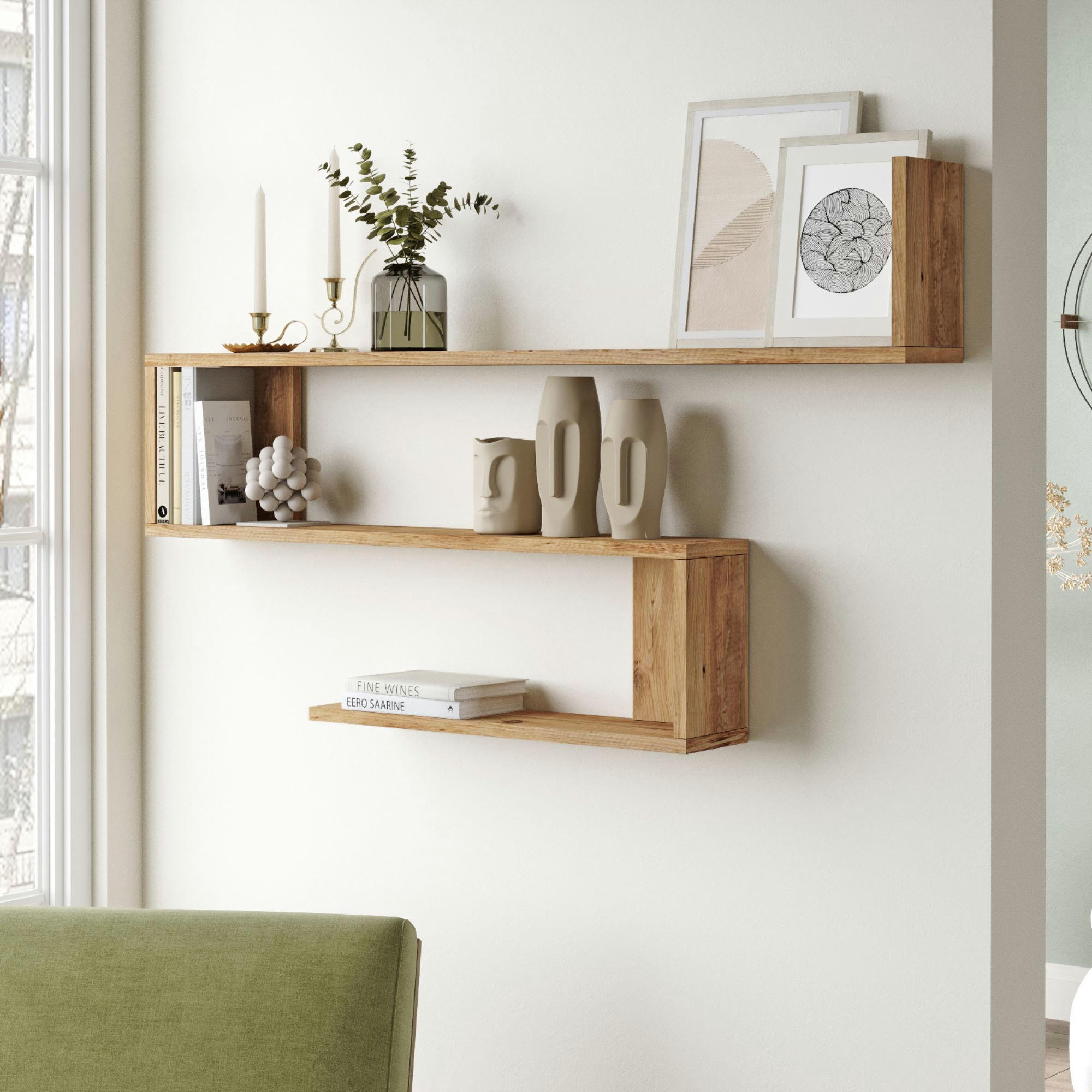 WANDREGAL Kitee - Naturfarben, Holzwerkstoff (120/71.5/14.5cm) - [en.casa]