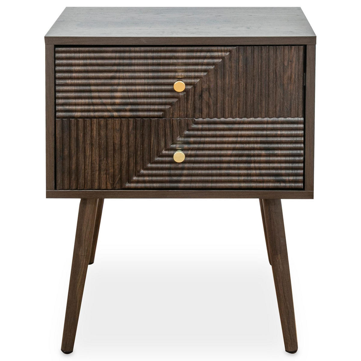 NACHTTISCH LIVIA dunkelbraun - Dunkelbraun, Holzwerkstoff (45/60/39cm) - IDIMEX