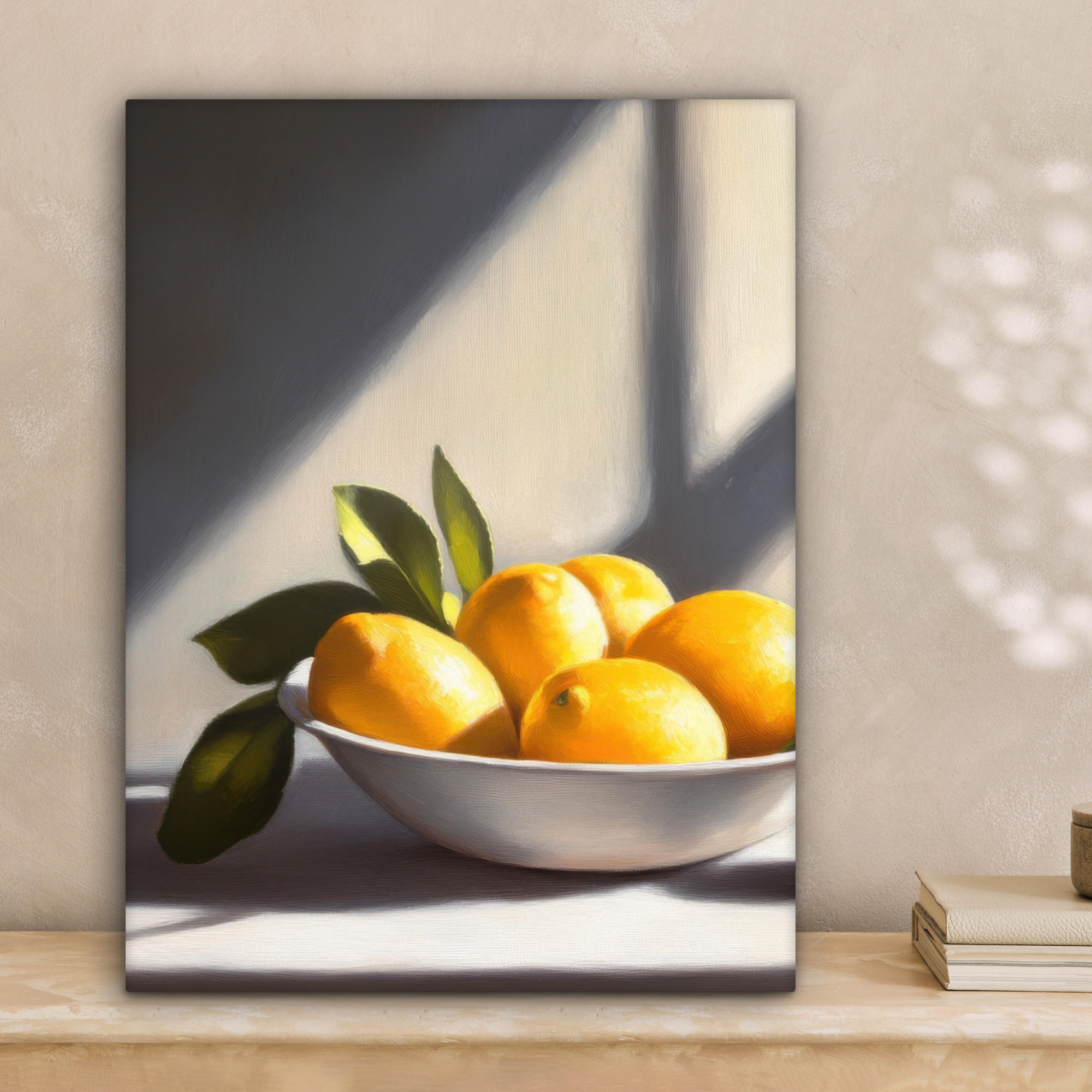 LEINWANDBILD Zitronen - Stilleben - Gelb 30x40 cm - Gelb, Textil (30/40cm) - MuchoWow