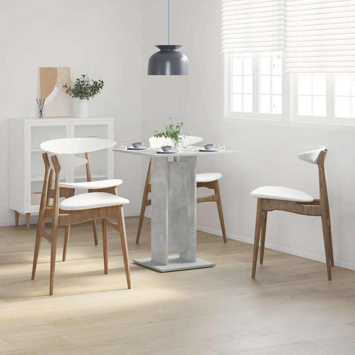 BISTROTISCH Betongrau 60x60x75 cm Holzwerkstoff - Grau, Holzwerkstoff (60/60/75cm) - furnicato