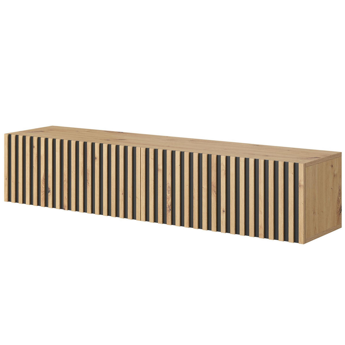 TV-HÄNGEBOARD Telire Eiche / Schwarz 138,6 cm - Schwarz/Eiche Artisan, Holzwerkstoff (138.6/30/31.6cm) - Selsey