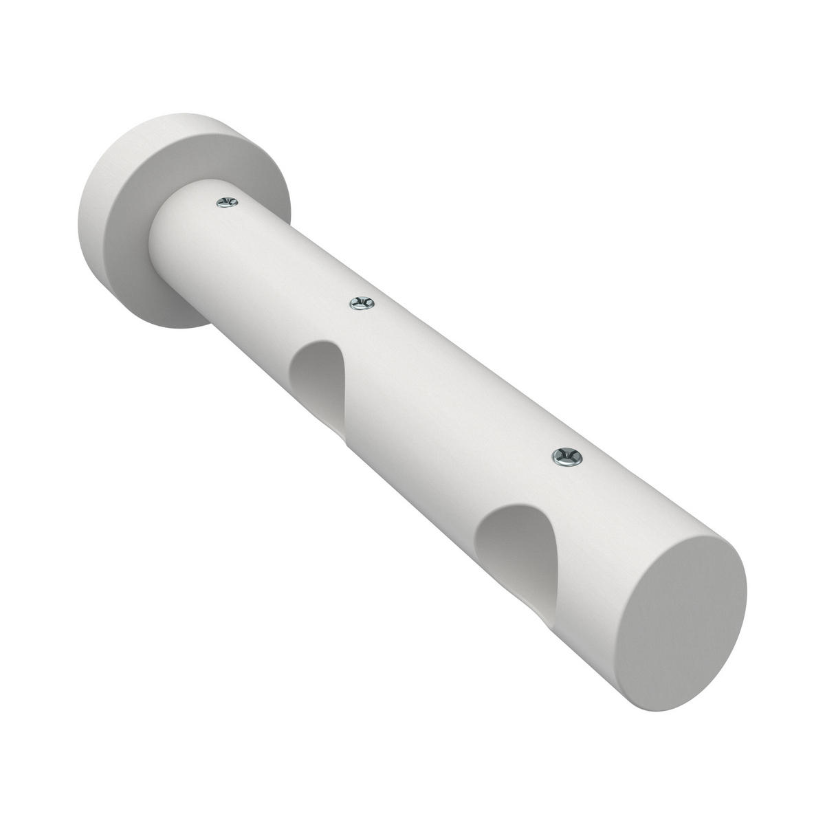 TRÄGER FÜR GARDINENSTANGEN 20 mm Ø, Talena 2-läufig, Weiß - Weiß, Holz (18/5.3/5.3cm) - INTERDECO