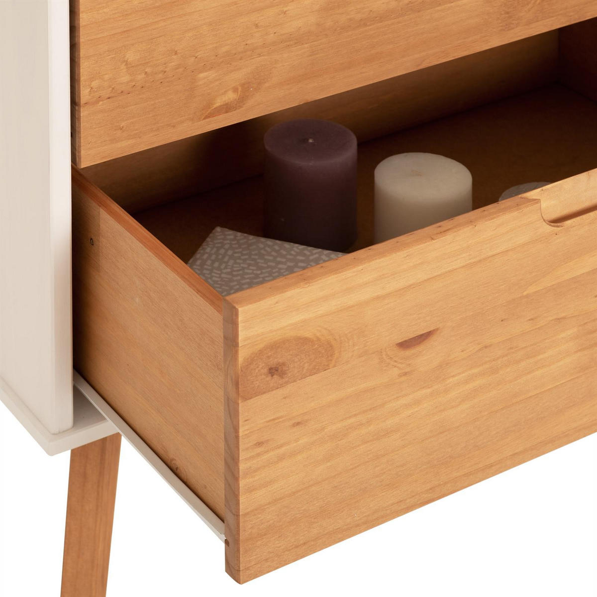SIDEBOARD TIVOLI - Weiß/Braun, Holz (145/75/45cm) - IDIMEX