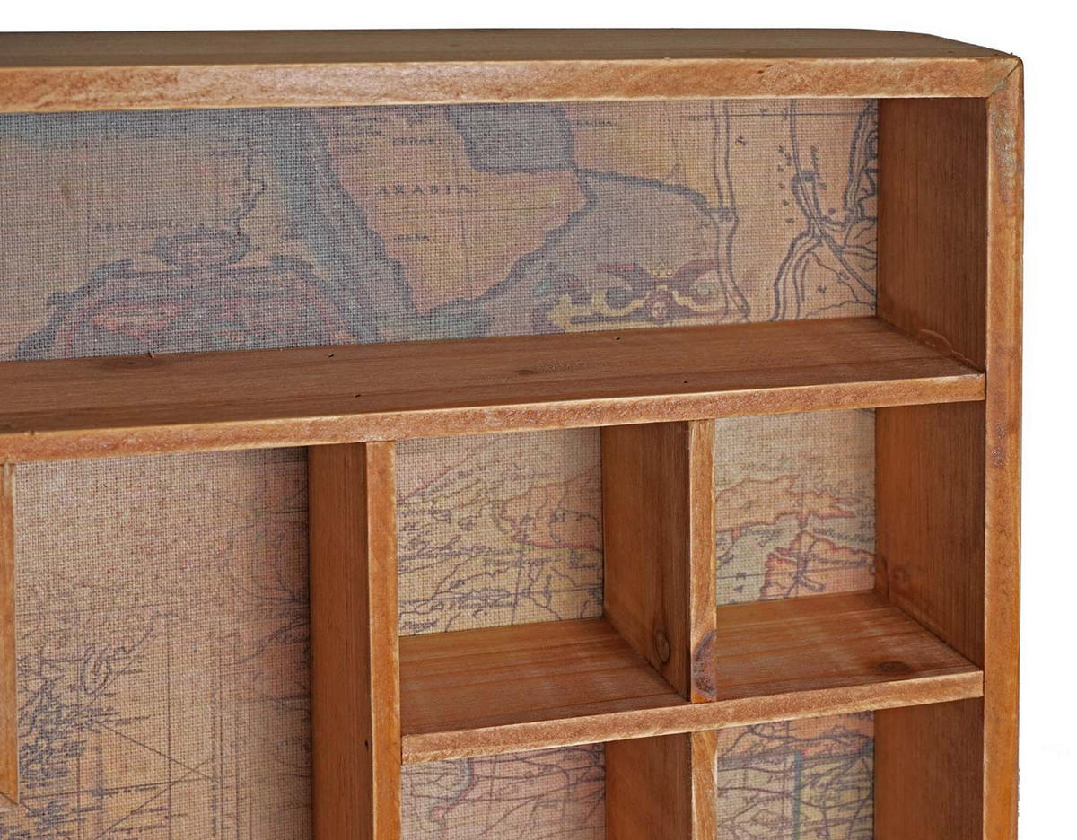 WANDREGAL 70x45x8cm Braun - Braun, Holz (45/70/8cm) - BERLINLODGE