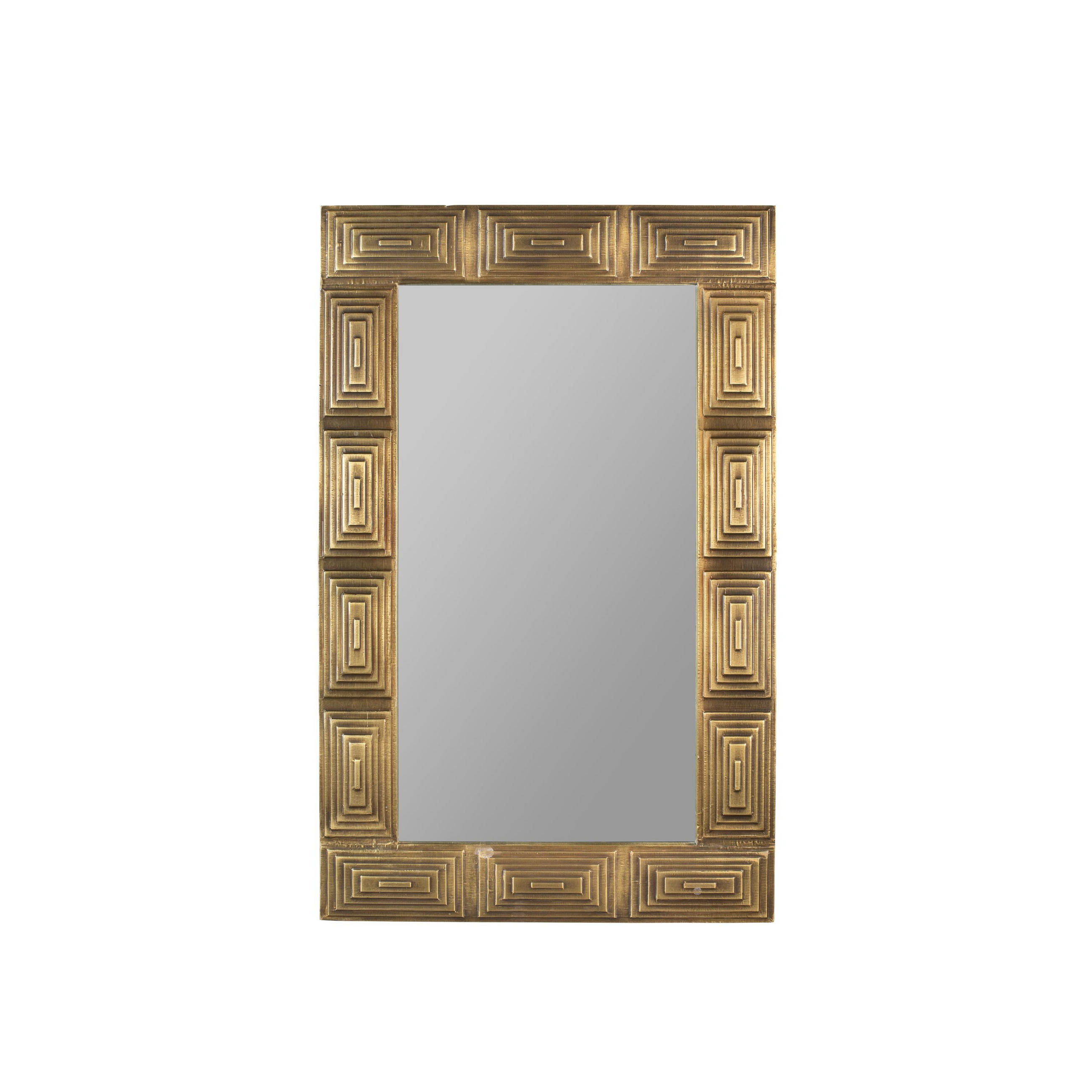 WANDSPIEGEL Volan 70x110 cm Gold - Goldfarben, Holzwerkstoff (70/110/4cm) - Dutchbone