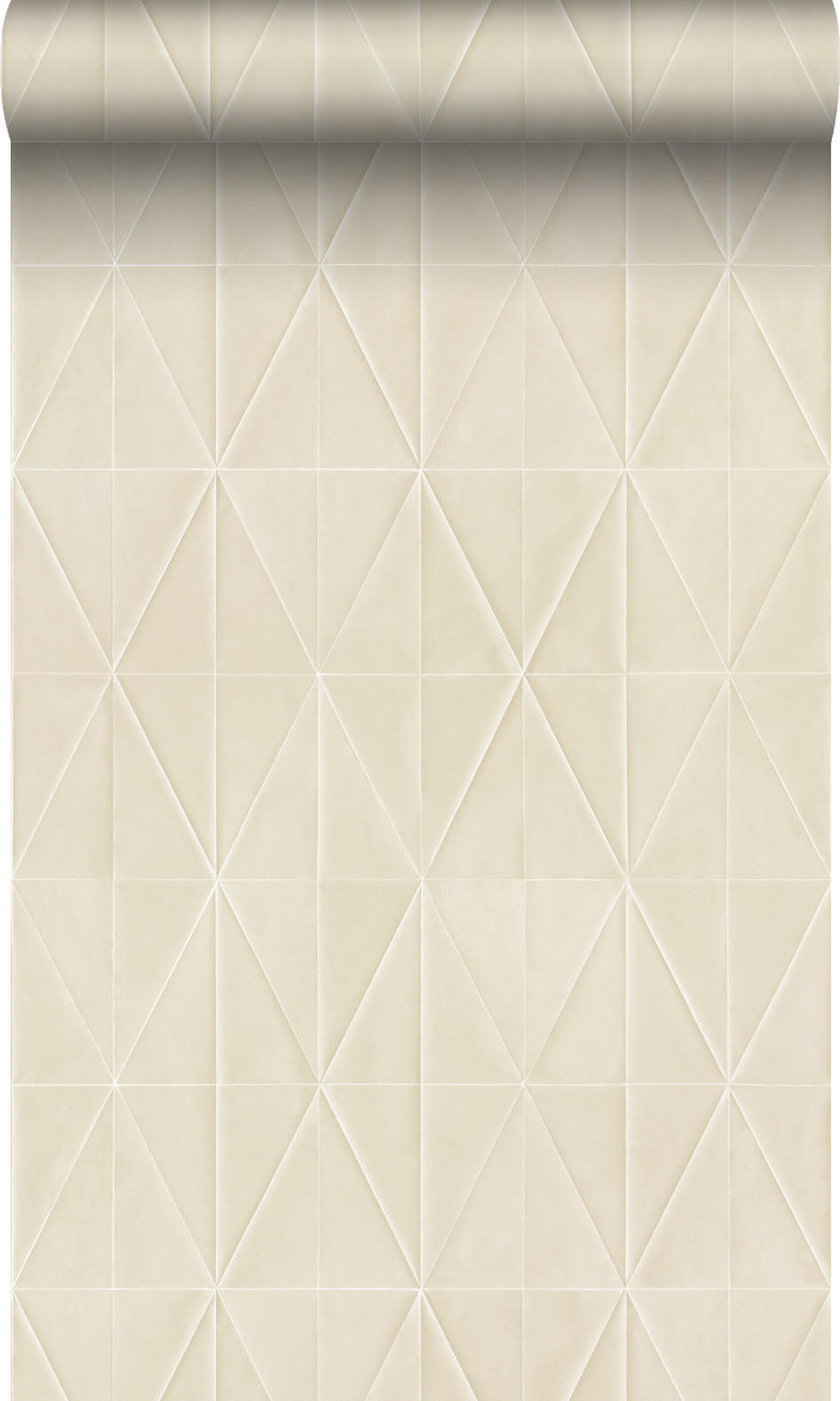 TAPETE Origami-Muster 53 cm x 10.05 m - Beige, Papier (53/1000cm) - Origin Wallcoverings