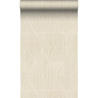 TAPETE Origami-Muster 53 cm x 10.05 m - Beige, Papier (53/1000cm) - Origin Wallcoverings