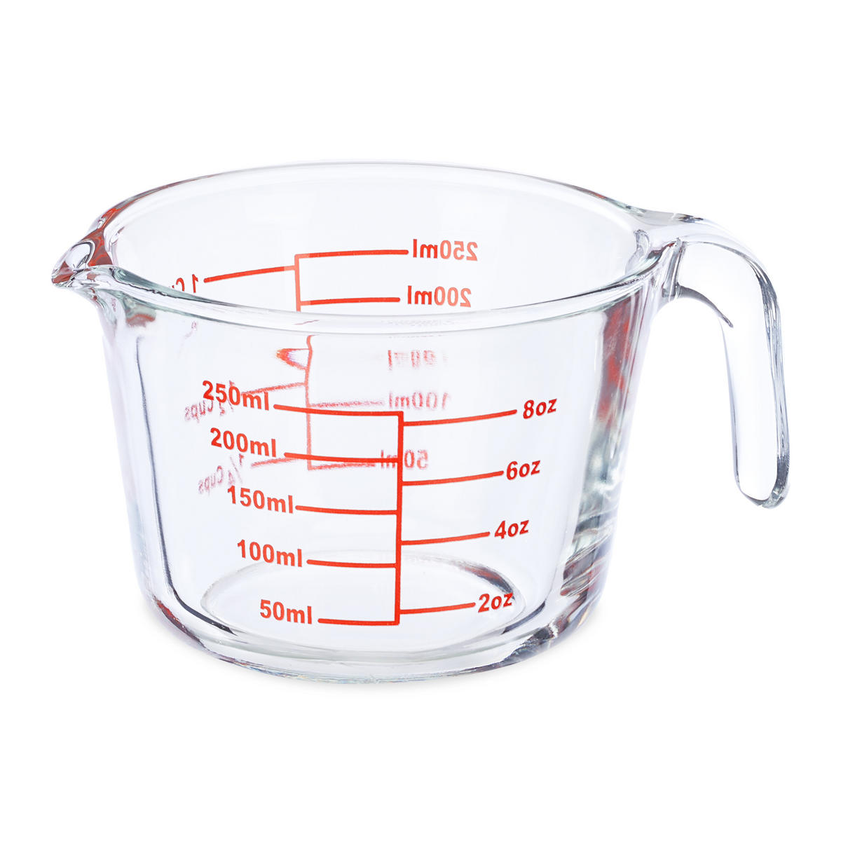 MESSBECHER - Transparent, Glas (0.25L) - Relaxdays