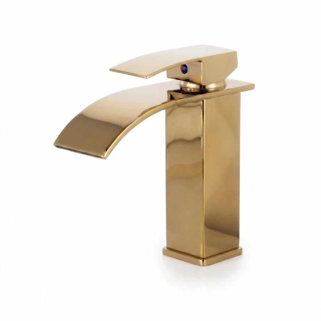 BADEZIMMERARMATUR, 18,3 cm hoch, gold - Goldfarben, Metall (26/7/19cm) - Vallsero