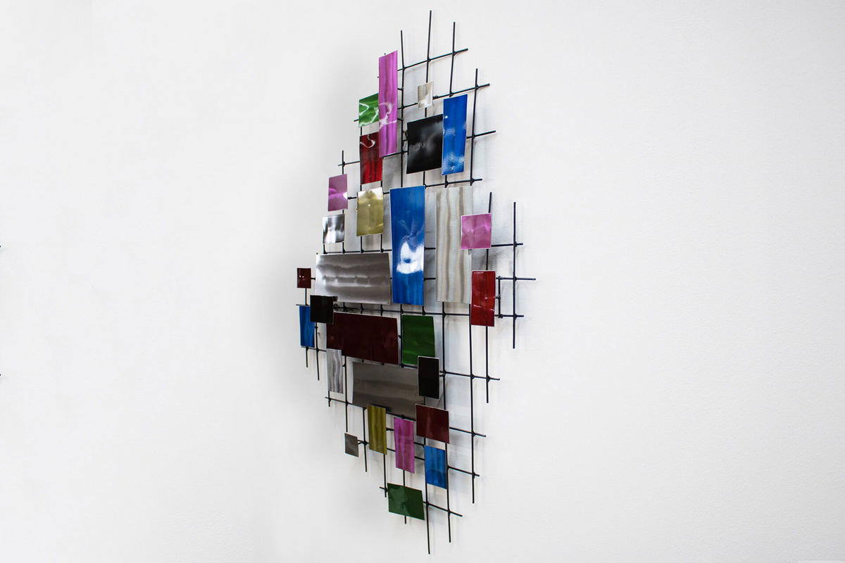 WANDDEKO Bunt 111/78 cm - Multicolor, Metall (111/78/5cm) - KUNSTLOFT