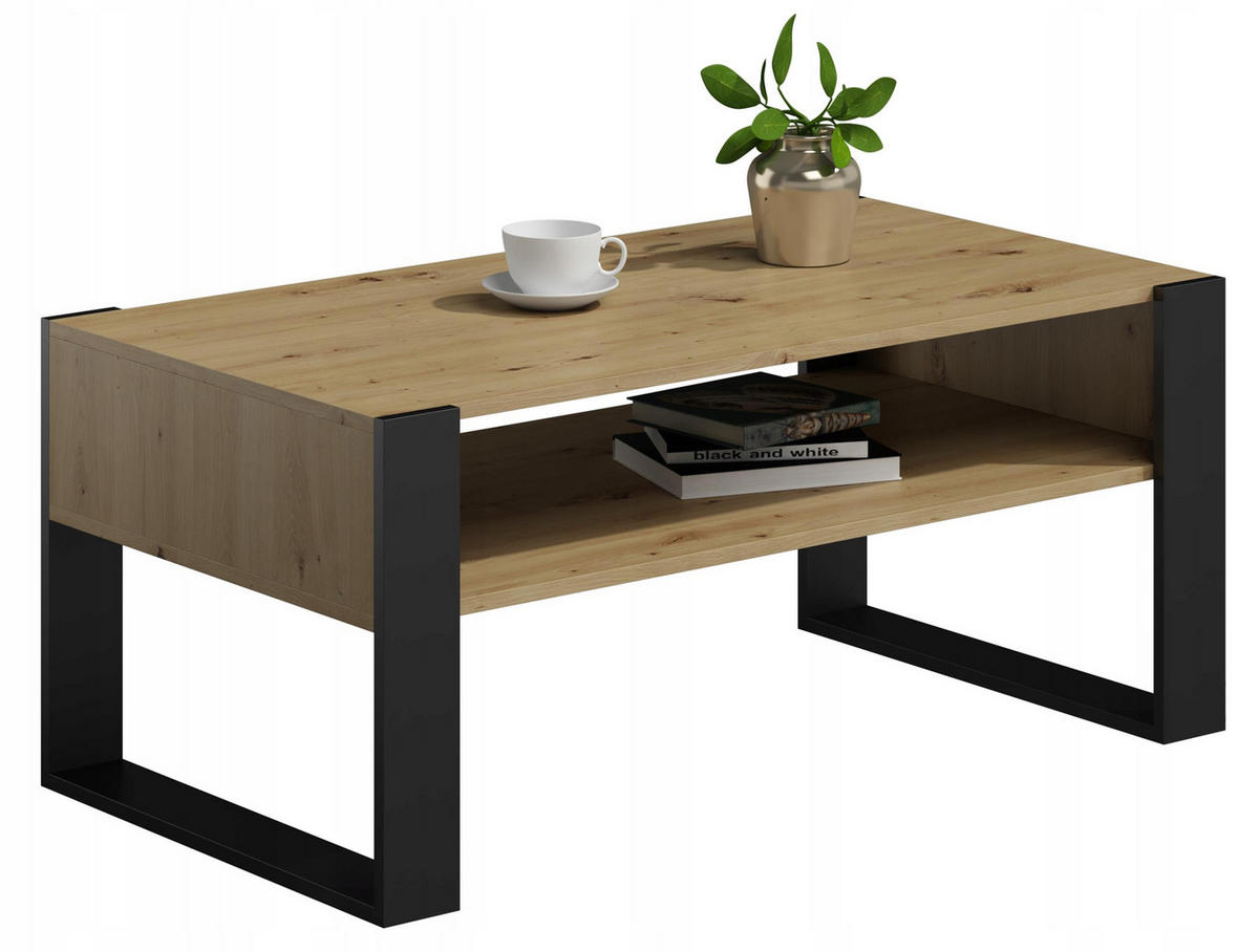 COUCHTISCH KAJA Artisan Eiche 100/53,6/50 cm - Eiche Artisan, Holzwerkstoff (53.6/100/50cm) - Matkam Möbel