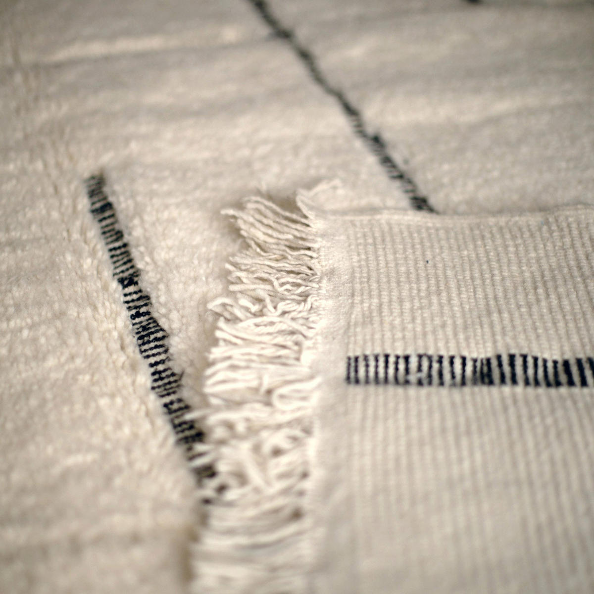 BERBERTEPPICH marokkanisch schwarz weiß Elbadi beige - Beige, Naturmaterialien (250/350cm) - AFK Living