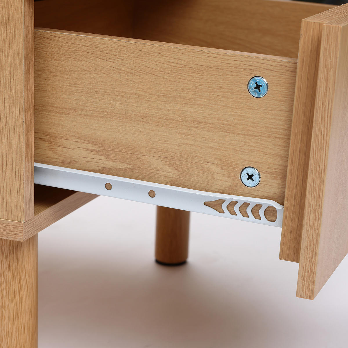 NACHTTISCH mit 2 Schubladen Beistelltisch | B45 x T41 x H52 cm - Eichefarben, Holzwerkstoff (45/52/40.5cm) - Hometopia