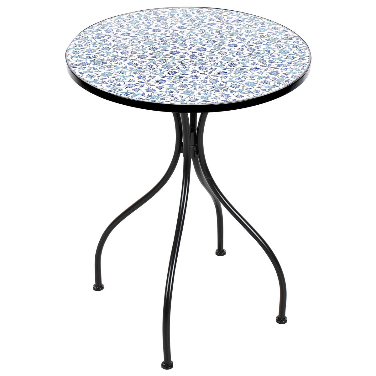 BISTRO-SET Schwarz Chapeco - Blau/Schwarz, Metall - Beliani