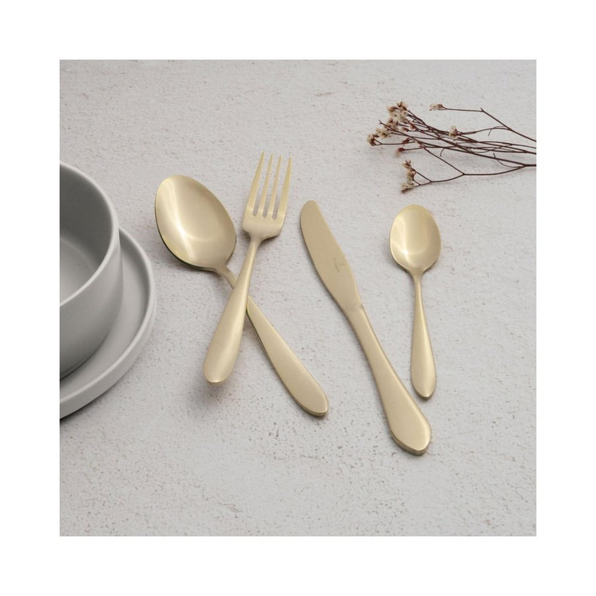 BESTECKSET Gold 30/20/8 cm BH3079 - Goldfarben, Metall - Berlinger Haus