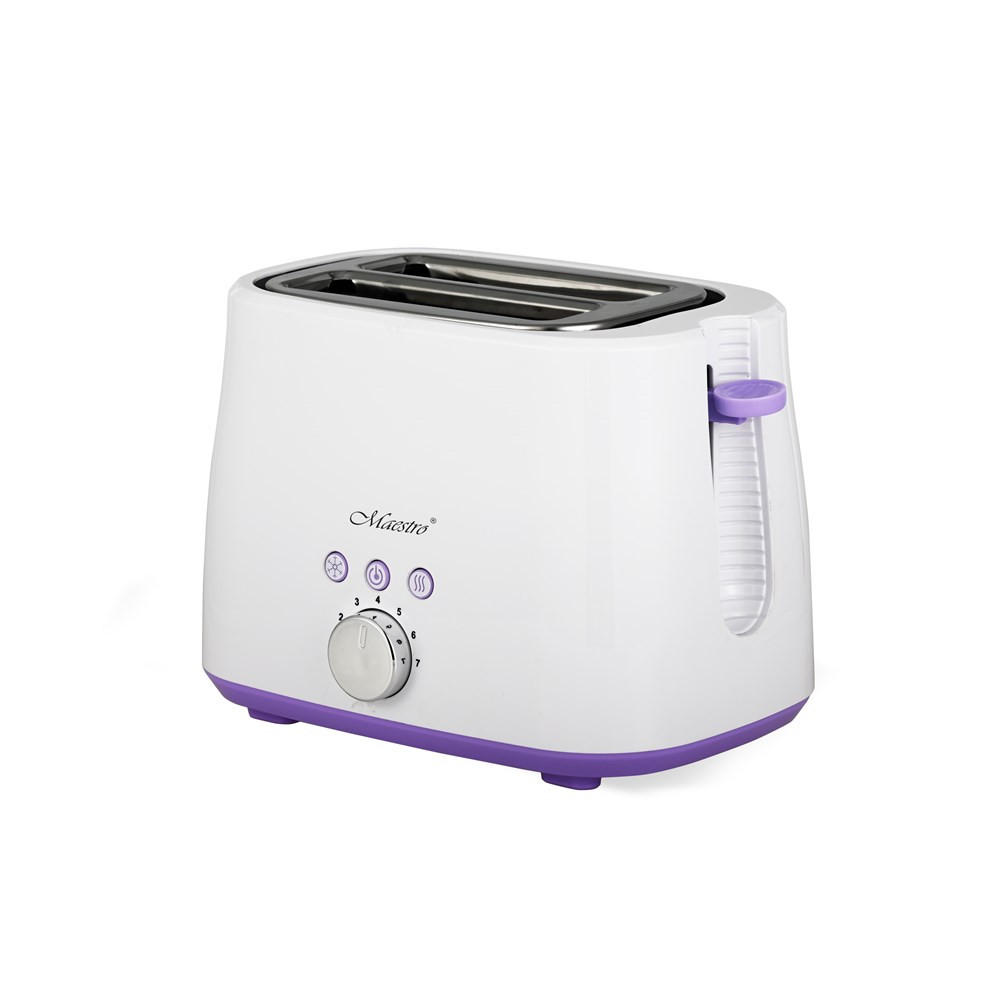 TOASTER Weiß 27.5/15.5/18.5 cm MR707 - Weiß, Kunststoff (15.5/18.5/27.5cm) - Maestro 