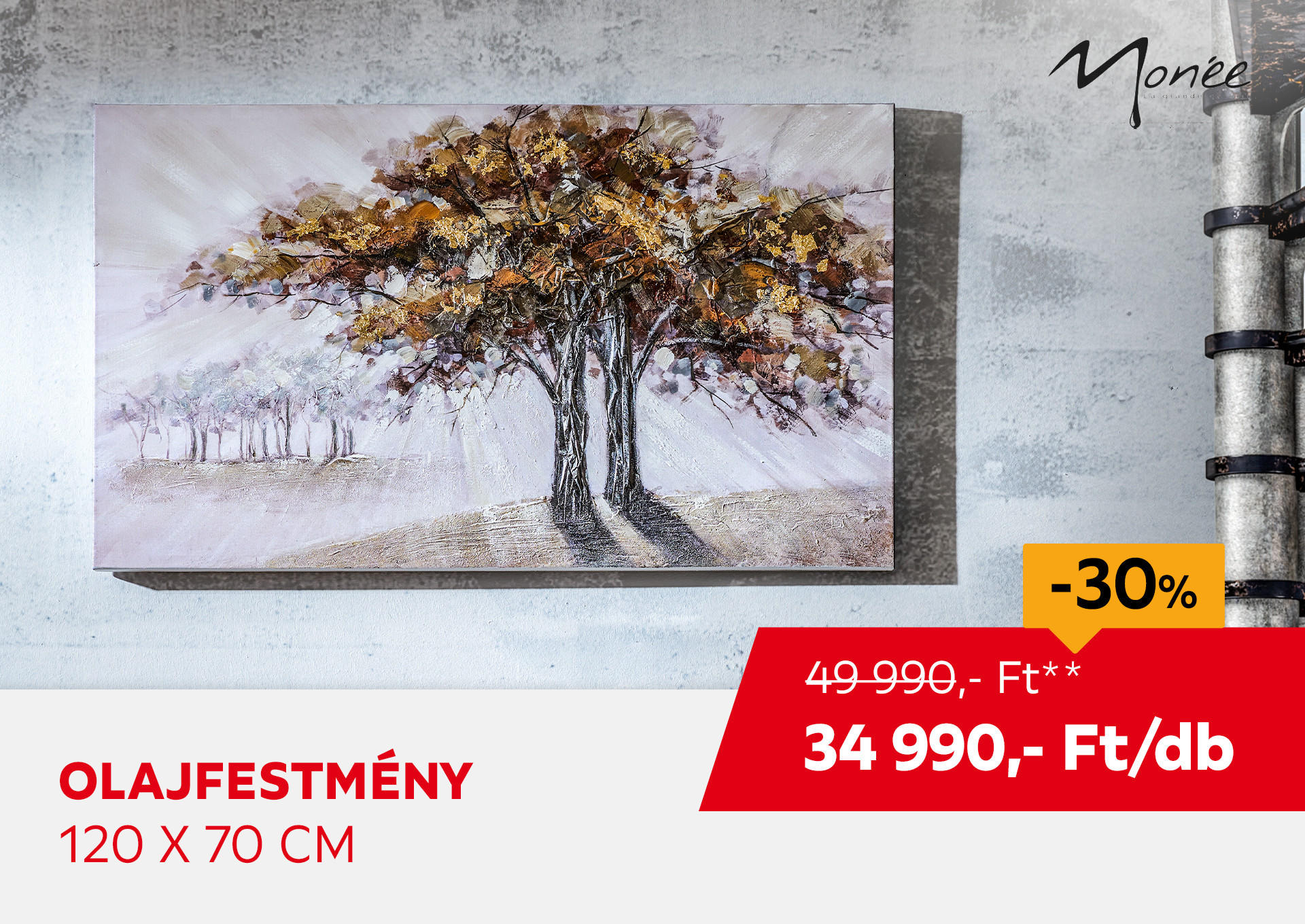 Olajfestmény, 120 x 70 cm Kiemelt termék 49990 Ft.- helyett 34990 Ft.-