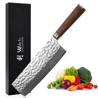 NAKIRIMESSER 22,5 cm - Nussbaumfarben, Holz/Metall (36cm) - Wakoli