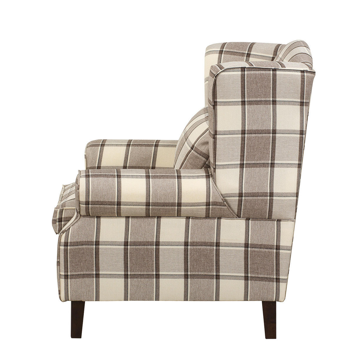 XL OHRENSESSEL - Beige/Braun, Textil (93/93/87cm) - home24