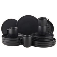 GESCHIRR-SET (16-teilig) Casa Nova - Schwarz, Keramik (27/1/27cm) - BUTLERS