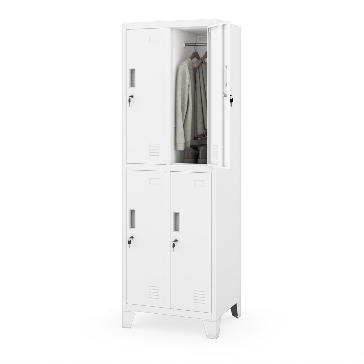ARBEITSSCHUTZSCHRANK BARTEK 2 Plus - Weiß, Metall (56/172/45cm)