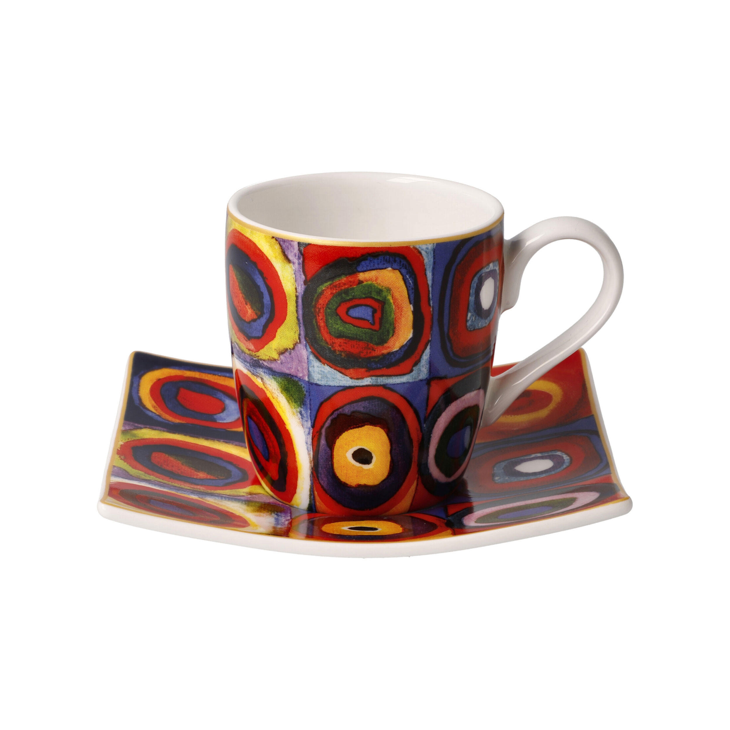 ESPRESSOTASSE Wassily Kandinsky - Quadrate, Fine Bone China, Bunt, 0.1 L - Multicolor, Keramik (0.1L) - Goebel