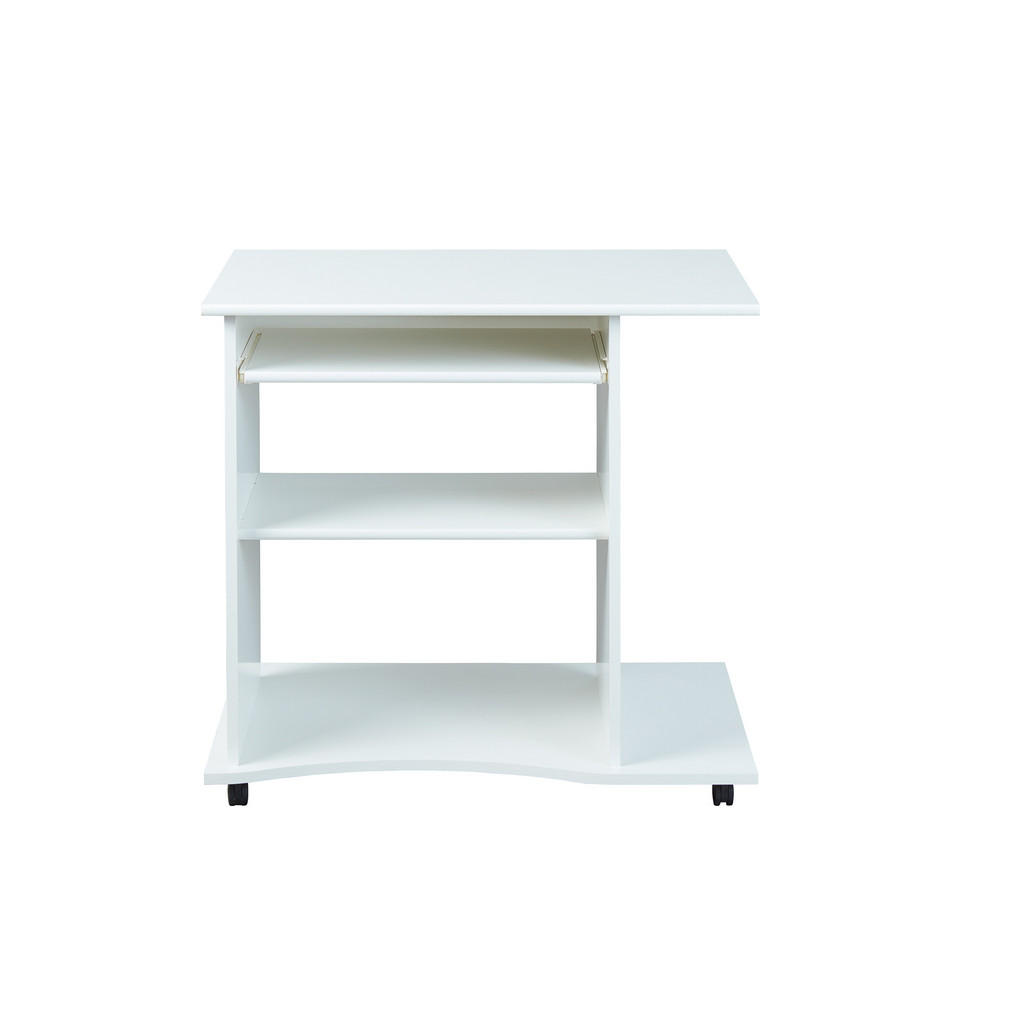 Thumbnail - ebuy24 Schreibtisch, Weiß, Holzwerkstoff, 80x75x50 cm, Arbeitszimmer, Schreibtische, Computertische