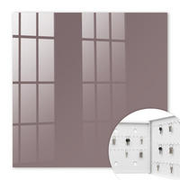 SCHLÜSSELBOX Weiß 30x30 cm – Türöffnung nach rechts - Aschbraun - Braun, Metall (30/30/5cm) - TULUP