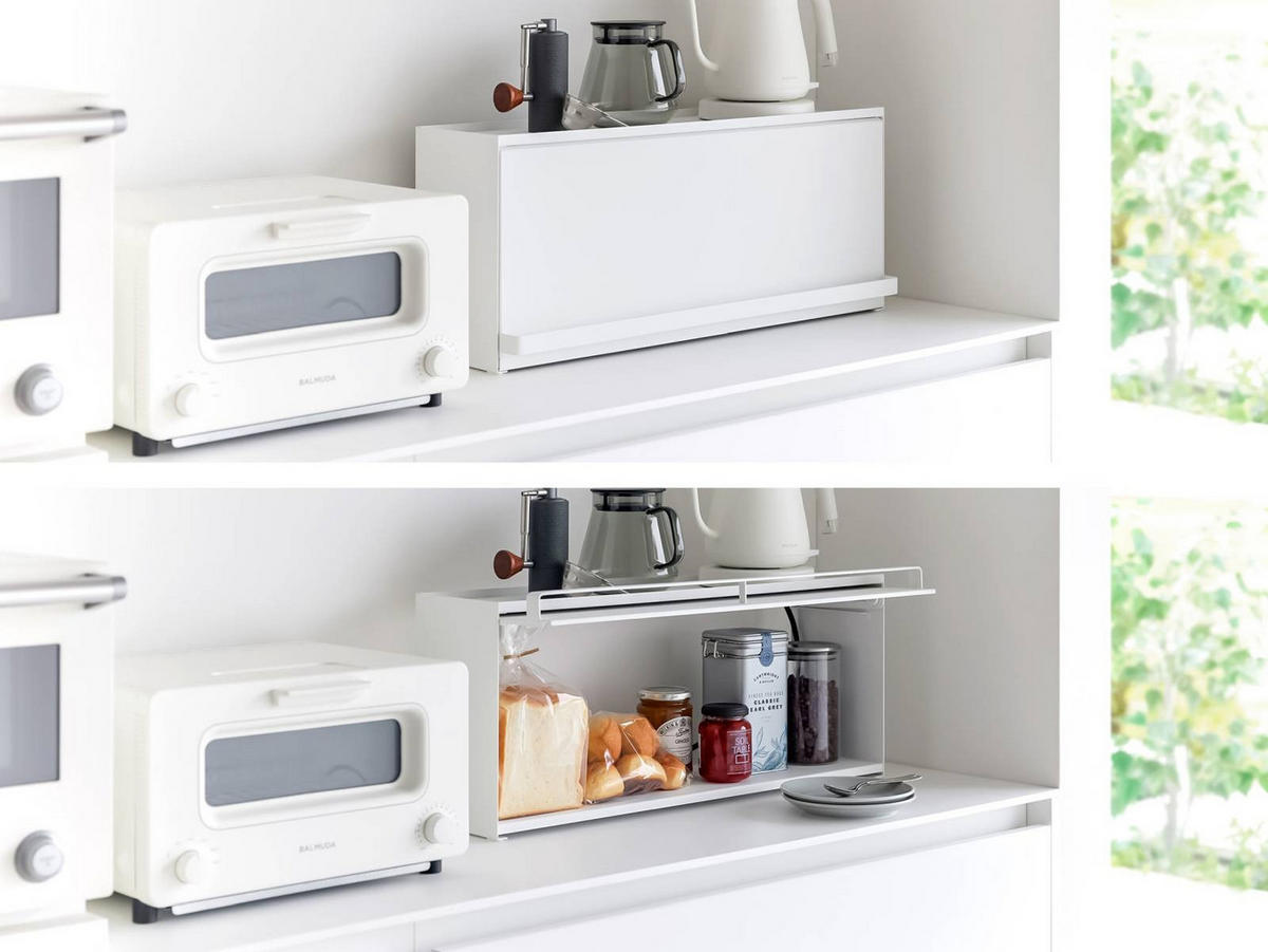 KÜCHENORGANIZER Tower weiß 17/60/25 cm - Weiß, Metall (60/25/17cm) - Yamazaki