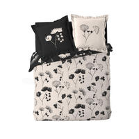 BETTWÄSCHE Iris Baumwolle Schwarz 240/220 cm - Anthrazit, Naturmaterialien (220/240cm) - Douceur d´intérieur