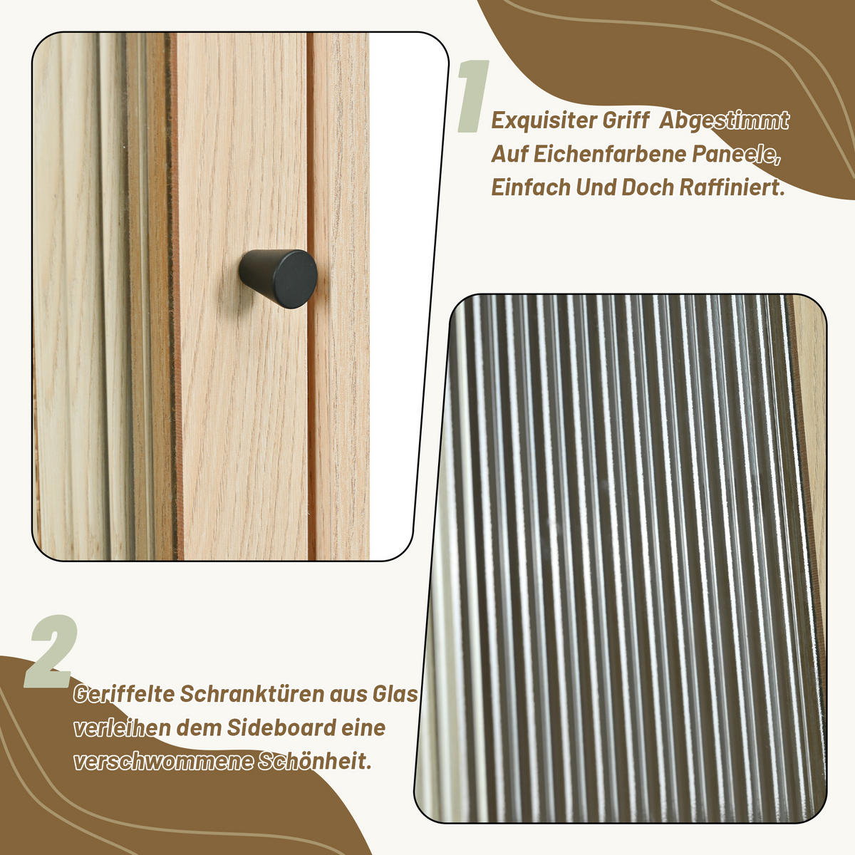 HIGHBOARD Hellbraun 60/40/100 cm - Braun, Holzwerkstoff (40/100/60cm) - Urban Meuble