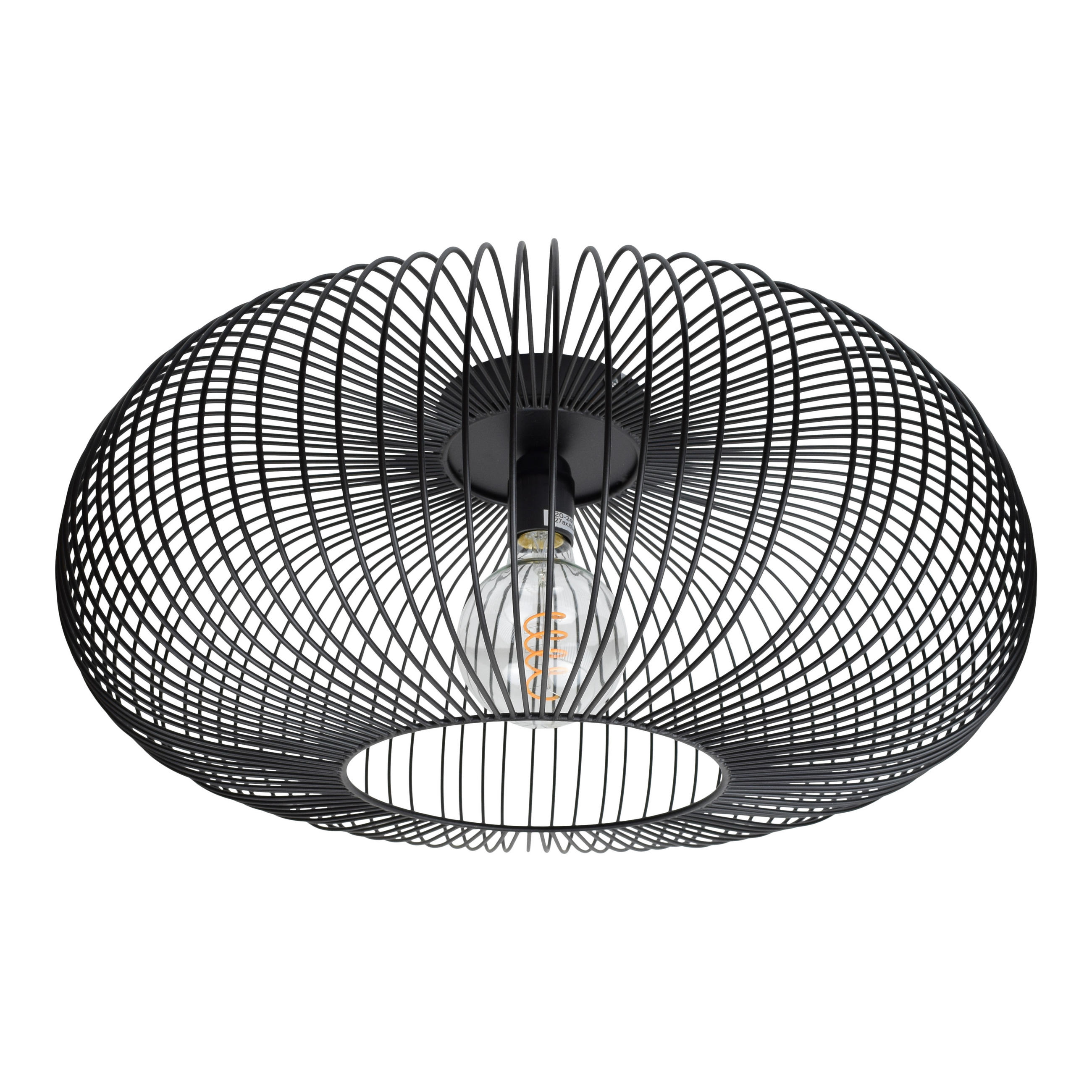 DECKENLEUCHTE Meya Schwarz - Schwarz, Metall (50/50/23cm) - Urban Interiors