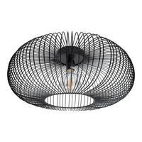 DECKENLEUCHTE Meya Schwarz - Schwarz, Metall (50/50/23cm) - Urban Interiors