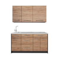 ENKELKÖK Fame-Line, Goldkraft ek/antracit, 150 cm AP Marble - Honungsek/Antracit, Träbaserade material (150/82/60cm) - Vicco
