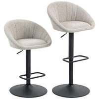 BARHOCKER DE-36068 2er Set drehbar höhenverstellbar Grau - Beige, Metall (46/103/53.5cm) - ComfortXL